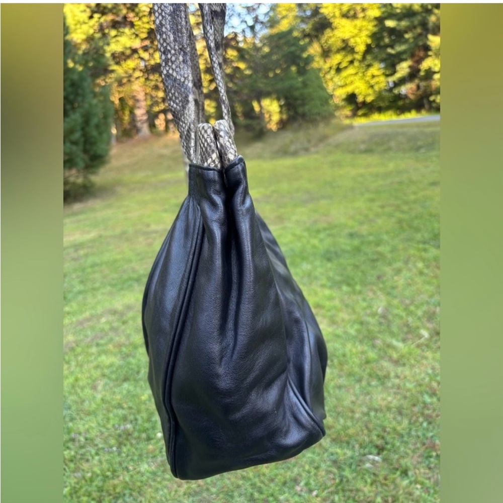 Furla Black and Snakeskin Tote Bag - Picture 11 of 15